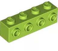LEGO® 30414c34 - LEGO lime kocka 1 x 4 méretű oldalán 4 bütyökkel (30414c34)