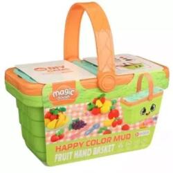 Man Yuk Toys Coș de picnic cu fructe cu plastilină