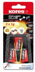 Kores Gel adeziv pentru perne, 3x1 g, KORES "Power Glue Gel" 26342 (26342)