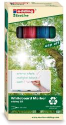 edding Marker pentru tabla edding 28 ecologic varf rotund 1.5-3 mm 4 culori/set (negru rosu albastru verde) (ED280005)