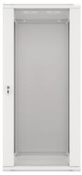 Lanberg 19" fali rack szekrény 27U/600X600 üvegajtó, lapraszerelt, szürke V2 WF01-6627-10S (WF01-6627-10S)