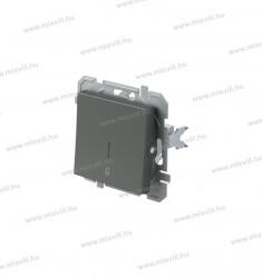 TEM jelzőfényes N101 egypólusú süllyesztett csengő nyomógomb 10A 250V AC antracit 15022 SQ11ATIN01