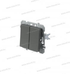 TEM 106+6 dupla váltó kapcsoló alternatív kapcsoló 10A 250V AC antracit 15040 SQ63ATXO