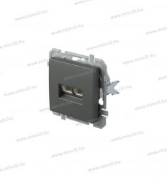 TEM dupla adatátviteli aljzat CAT6S KS 2x RJ45 antracit 17002 KQ41ATXO