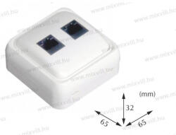 Alfa-Line ALFA FK CAT. 5-8/8 RJ45 falon kívüli dupla adatátviteli csatlakozó aljzat