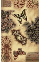 Delta Carpet Covor Dreptunghiular, 60 x 110 cm, Crem, Fluturi, Lotos 1607 (LOTUS-1607-110-0611) Covor