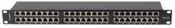 Lanberg Patch panel 48 port 1U 19" CAT. 6a FTP, árnyékolt, fekete PPSA-1048-B (PPSA-1048-B)