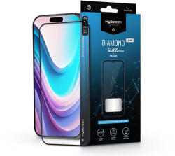 MyScreen Apple iPhone 16 Plus edzett üveg képernyővédő fólia - MyScreen Protector DiamondGlass Lite Edge2.5D Full Glue - fekete (MS238267)