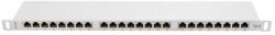 Lanberg Patch panel 24 port 0.5U 19" CAT. 6 árnyékolt, szürke PPS6-0024-S (PPS6-0024-S)