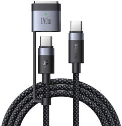  2 az 1-ben USB-C USB-C + Magsafe 3 kábel Mcdodo CA-0140, 2m (fekete) (CA-0140)