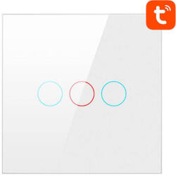 Avatto ZigBee Avatto LZTS02-EU-W3 Háromszoros semleges TUYA érintőkapcsoló (fehér) (LZTS02-EU-W3) - mi-one