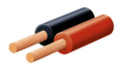 Somogyi Elektronic KL 0, 35 hangszóróvezeték, piros-fekete, 2 x 0, 35 mm2, 0, 1 mm elemi szál, 100 m/ tekercs (KL 0,35) - mione