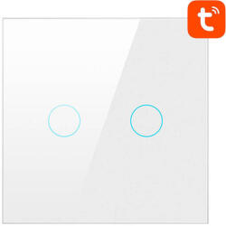 Avatto ZigBee Avatto érintőkapcsoló LZTS02-EU-W2 Dupla semleges TUYA (fehér) (LZTS02-EU-W2) - mi-one