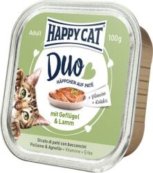 Happy Cat Duo szárnyas- és bárányhúsos pástétom falatkák (8 x 100 g) 800g