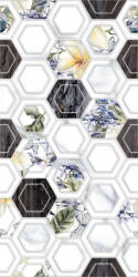 Kai Piesa decorativa rectificata, Nobile Hexagones Anthracite 6364, 30X60cm, gri, mix (3800745636413)