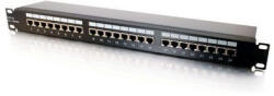24 portos CAT5e patchpanel, árnyékolt (racklpp130)