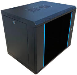Techson Rackszekrény, 19", 9U, fali - ipkameradiszkont - 43 669 Ft