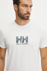 Helly Hansen pamut póló CORE GRAPHIC fekete, férfi, mintás, 53936 - szürke M