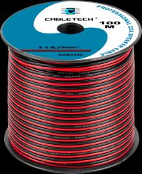 Cabletech Hangszóró kábel 2x 0, 75mm CCA fekete-piros(100m) (KAB0390)