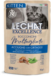LECHAT 85g Kitten Szardella és Zöldség Alutasakos macskaeledel
