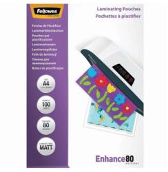 Fellowes matt meleglamináló fólia, A4, 80 mikron, 100 db (5452103)