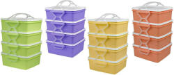 DK-PLAST suport alimentar 4x1.2l patrat 17x15x25cm PH mix de culori