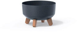 Prosperplast Ghiveci de flori GRACIA LOW ECO WOOD 23, 5 cm antracit