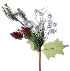  Crenguta brad artificial+bobite+mar+con pentru aranjamente florale (70905)