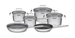 G21 Set de vase G21 Gourmet Magic cu tigaie suplimentară, 11 părți, oțel inoxidabil