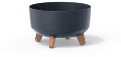 Prosperplast Ghiveci de flori GRACIA LOW ECO WOOD 28, 5 cm antracit