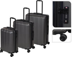 PROWORLD EXCELLENT Valistă de călătorie pe roți set de 3 PROWORLD gri închis KO-FB5000250 Valiza
