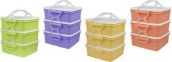 DK-PLAST suport alimentar 3x1, 2l patrat 17x15x18, 5cm PH mix de culori
