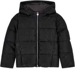 GUESS Зимно яке за момиче в черно с цип, покрито с лога Guess