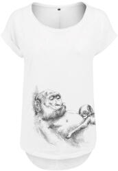 Monkey Mum® Tricou pentru alăptare Monkey Mum® alb - maimuță L (P00762-6)