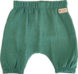 Monkey Mum® Pantaloni scurți de muselina Monkey Mum® - Verde inchis 74/80 (P01797-1)