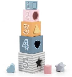 Viga Toys Pyramida din lemn cu cifre Viga