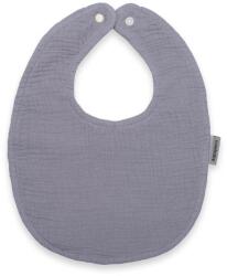 NEW BABY Bib din mușelin pentru copii New Baby gri Bavata