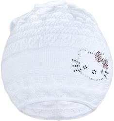 New Baby Căciulă-tricou tricotată New Baby pisică albă, mărime 104 (3-4ani)