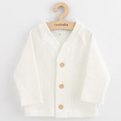 NEW BABY Jacheta de bebeluşi cu nasturi New Baby Luxury clothing Oliver albă, mărime 74 (6-9lr)