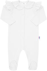 NEW BABY Salopetă de bumbac pentru bebeluşi New Baby Stripes albă, mărime 68 (4-6l)