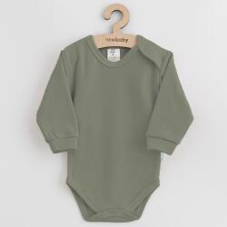 NEW BABY Body de bumbac pentru bebeluşi New Baby îmbrăcat casual verde, mărime 80 (9-12l)