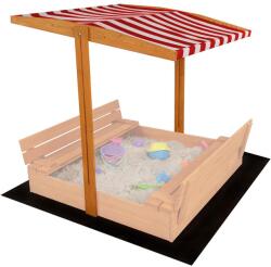 Baby Mix Copertină pentru nisipiera din lemn pentru copii Baby Mix 120x120 cm roșu-alb