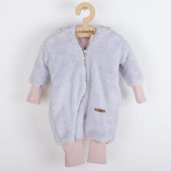 NEW BABY Costum de iarnă lux pentru copii New Baby Teddy bear gri-roz, mărime 62 (3-6l)