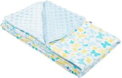 New Baby Pătură pentru copii din Minky New Baby albastră 80x102 cm Patura