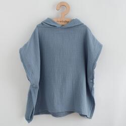 NEW BABY Poncho de muşelină pentru copii New Baby Feeling albastru 35 cm, mărime XS