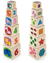 Viga Toys Piramida de lemn pentru copii Viga
