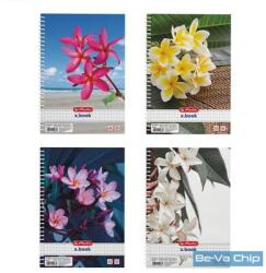 Herlitz Flower A5 80 Lapos Kockás Spirálfüzet (09549544)