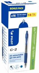 Pilot G-2 zselés toll 0,5mm, nyomógombos, írásszín kék (BL-G2-5-20L)