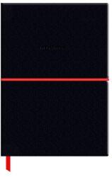 Shkolyaryk Publishing House Genius A5 műbőr borítós fekete vonalas tervező (A5-7101)