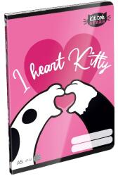 Lizzy Card Kittok Heart Kitty A5 20-32 lapos sima füzet (20830)